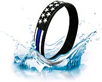 THIN BLUE LINE USA American Flag Silicone Bracelet