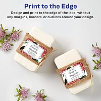 Avery Matte White Scalloped Rectangle Labels, Sure Feed Technology, 2 in x 3 in