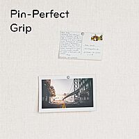 U Brands Linen Bulletin Board, 35"x23", Rustic Wood Style Frame, Industrial Grade Pinning Surface 36" x 24"