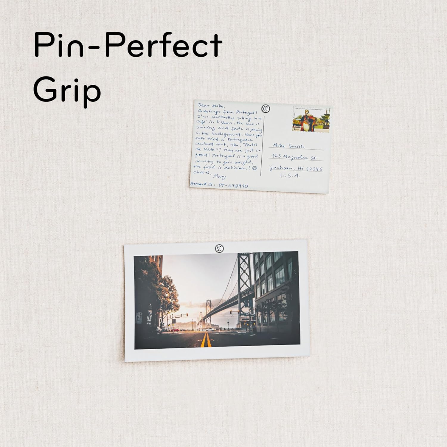 U Brands Linen Bulletin Board, 35"x23", Rustic Wood Style Frame, Industrial Grade Pinning Surface 36" x 24"