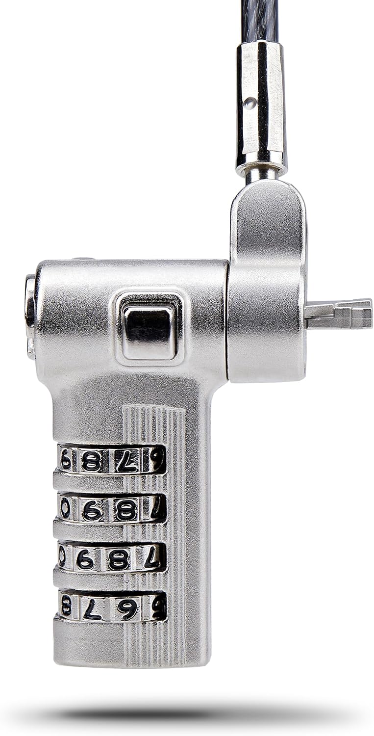 StarTech.com Universal 3-in-1 Laptop Lock 6.6ft (2m) Security Cable