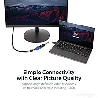 StarTech.com USB 3.0 to VGA Adapter, USB to VGA Monitor Converter for Windows, Slim, TAA (no support for macOS/ChromeOS/Linux)