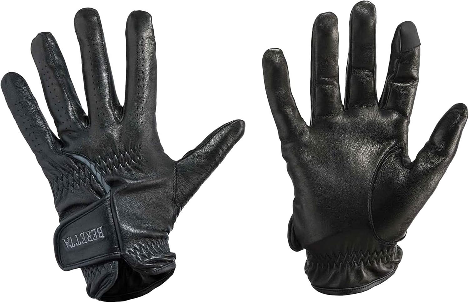 BERETTA Unisex Leather Shooting Gloves with Touch-Screen Compatible Index Finger