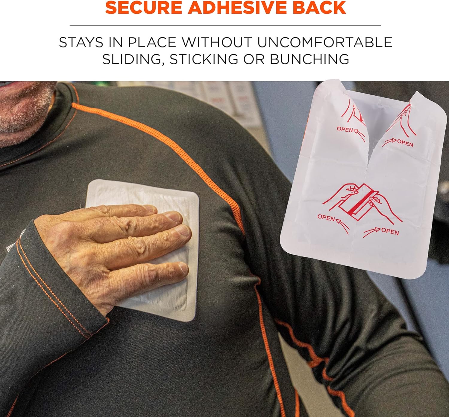 Ergodyne N-Ferno 6997 Adhesive Body Warmer, Air Activated Heat Pad, Up to 12 Hours of Warming Adhesive Body Warmers