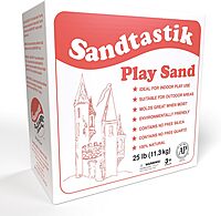 Sandtastik Sparkling White Play Sand - 50 lb (22.6 kg), Fill Sandboxes & Sensory Tables, Non-Toxic, Scoop, Mold & Pour 50-Pound