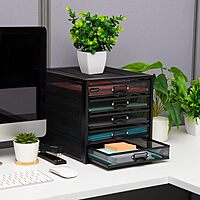 Mind Reader Metal Mesh Desk Organizer - Multi-Purpose Desktop File Storage