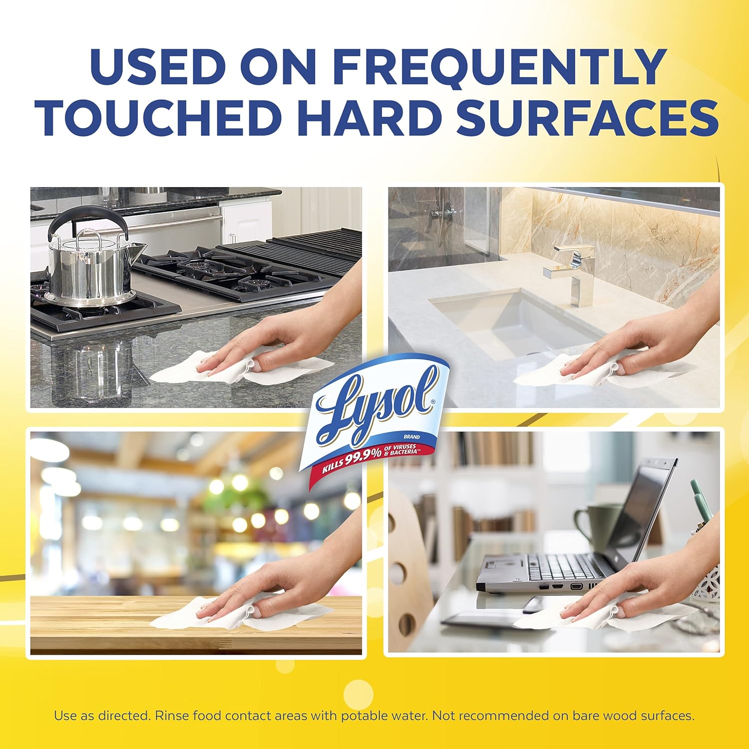 Lysol Disinfectant Wipes Multi-Surface Antibacterial Cleaning Wipes For Disinfecting and Cleaning Lemon and Lime Blossom 80