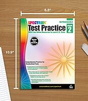 Spectrum Test Prep Grade 2 Workbook, Ages 7-8, Reading Comprehension, Language Arts & Math Workbook, Grammar, Vocabulary