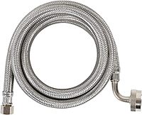 Certified Appliance Accessories Dishwasher Hose with 90 degree FGH Elbow, 6 Feet, Braided Stainless Steel