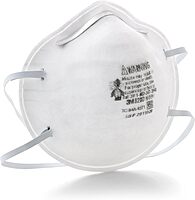 3M N95 Particulate Respirator 8200 Mask - Standard - Allergen, Dust Protection - White - Lightweight, Disposable