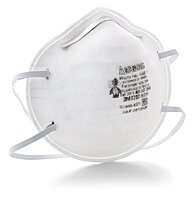 3M N95 Particulate Respirator 8200 Mask - Standard - Allergen, Dust Protection - White - Lightweight, Disposable
