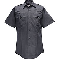 Flying Cross Valor Men's Short Sleeve Uniform Shirt - 65% Polyester/35% Cotton - Navy