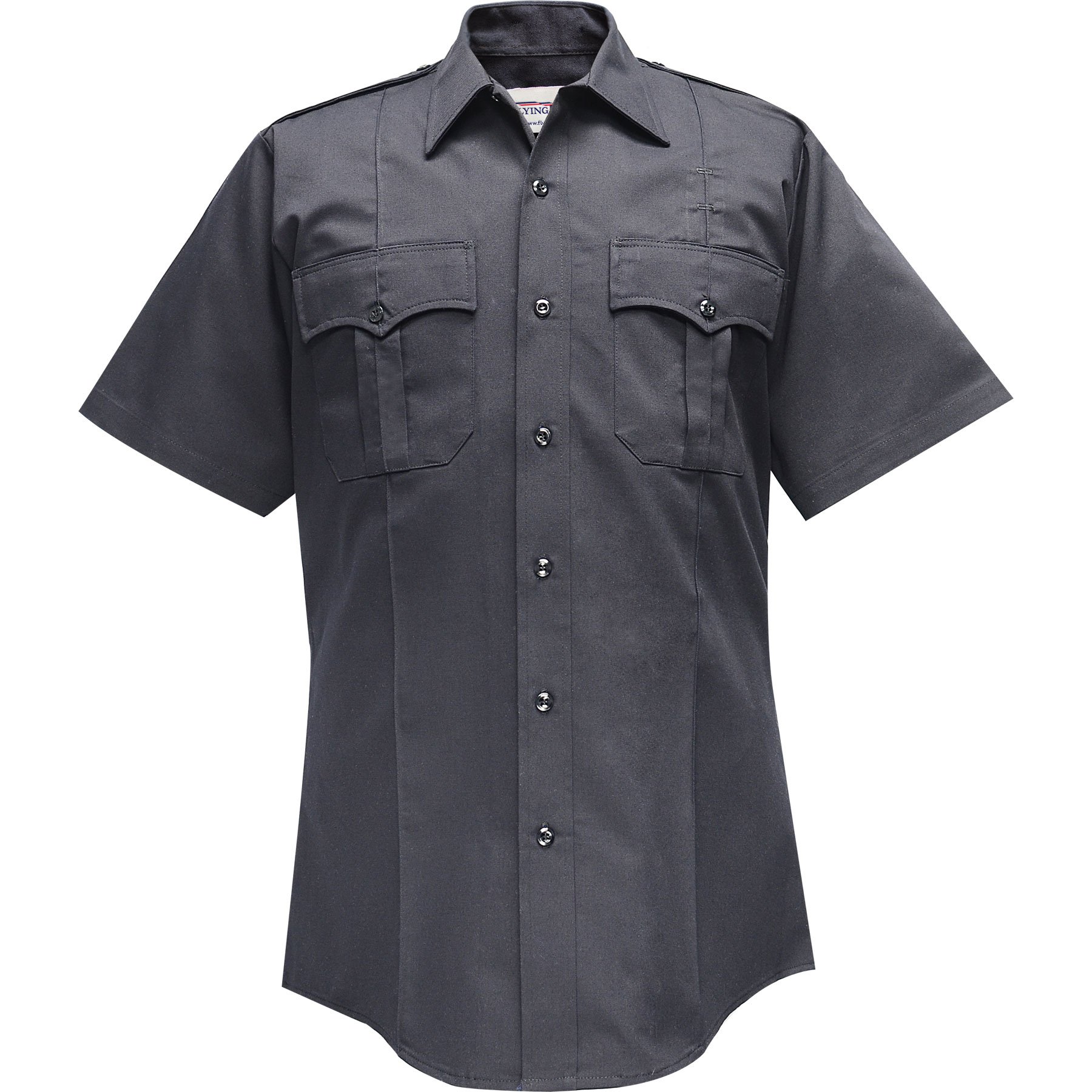 Flying Cross Valor Men's Short Sleeve Uniform Shirt - 65% Polyester/35% Cotton - Navy