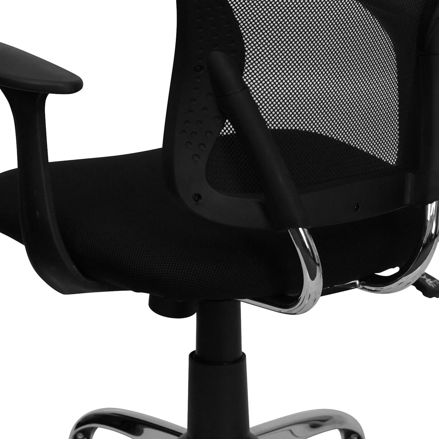 FLASH FURNITURE Alfred Mid-Back Mesh Swivel Task Office Chair with Chrome Base and Arms