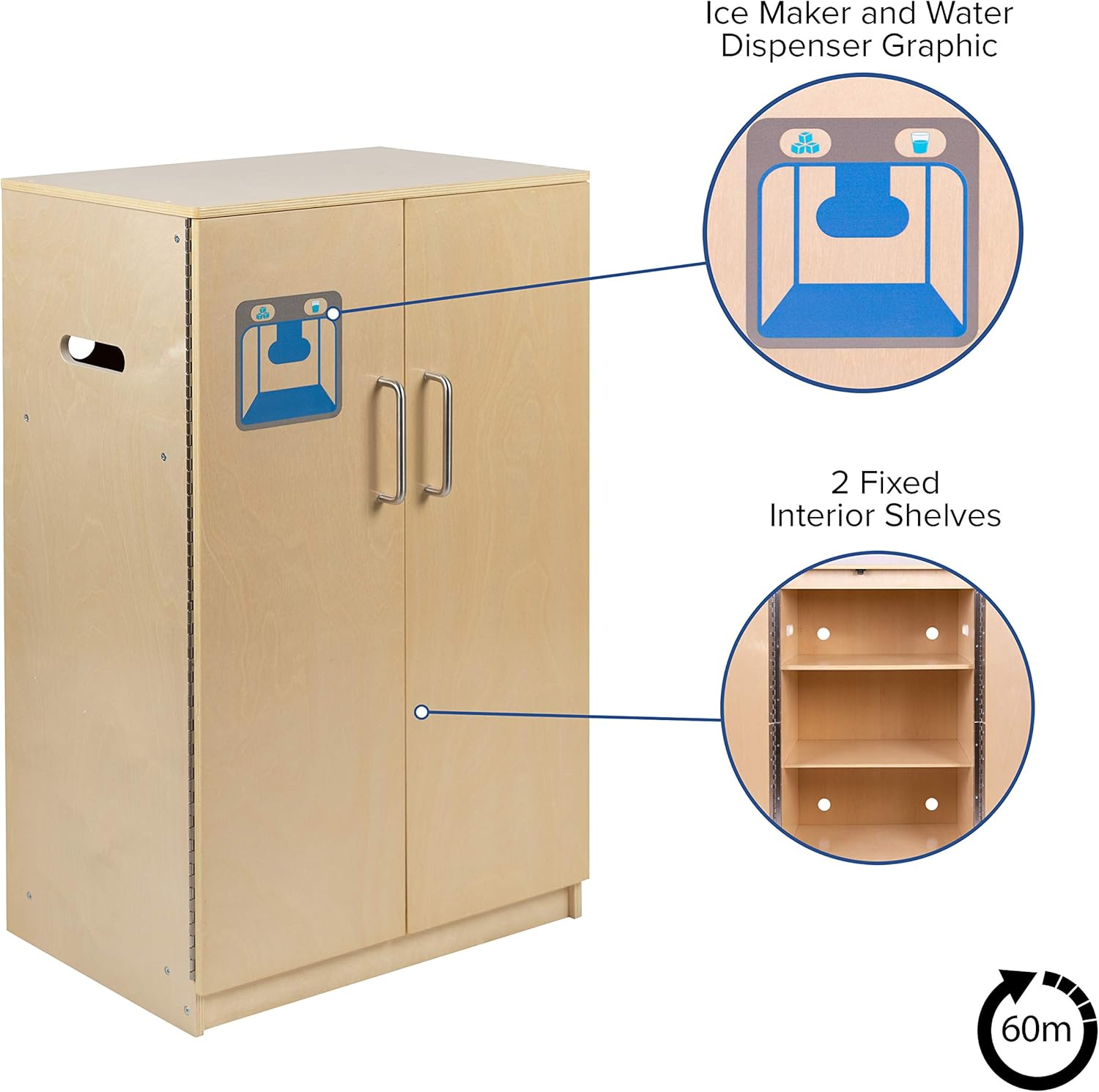 FLASH FURNITURE Hercules Children's Wooden Play Kitchen for Commercial or Home Use - Safe, Kid Friendly Design