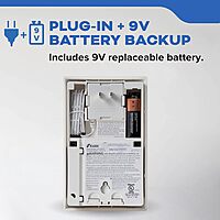 Kidde Carbon Monoxide Detector, Propane, Natural, Methane, & Explosive Gas Alarm, Plug-In Wall with 9-Volt Battery Backup