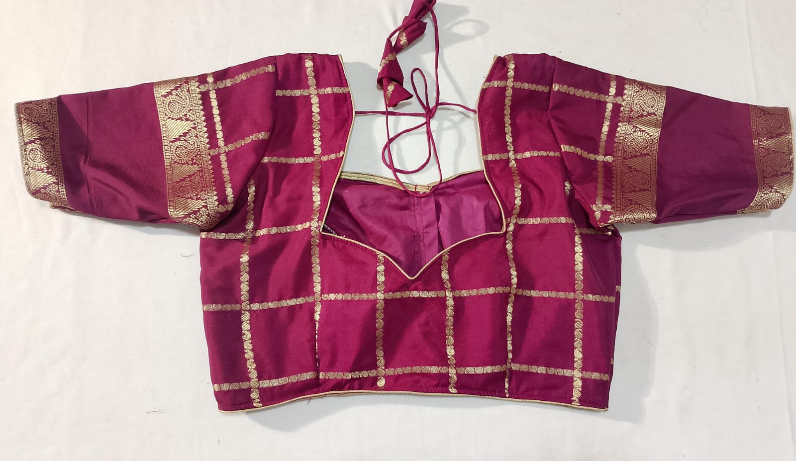 J581: Ready To Ship Beautiful Mysore Crepe Saree With Stitched Blouse