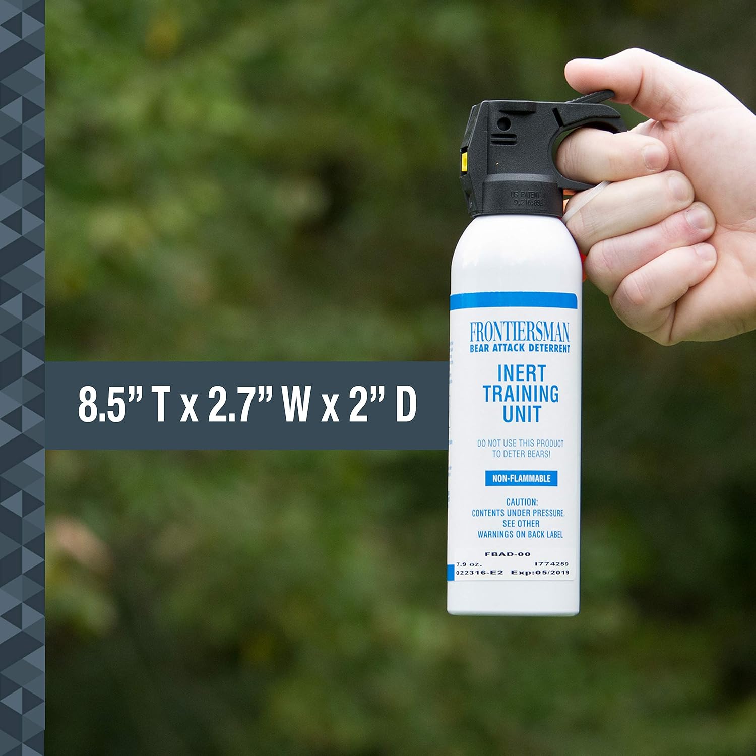 SABRE Frontiersman Practice Bear Spray, 7.9 oz Inert Canister, Practice Before You Go