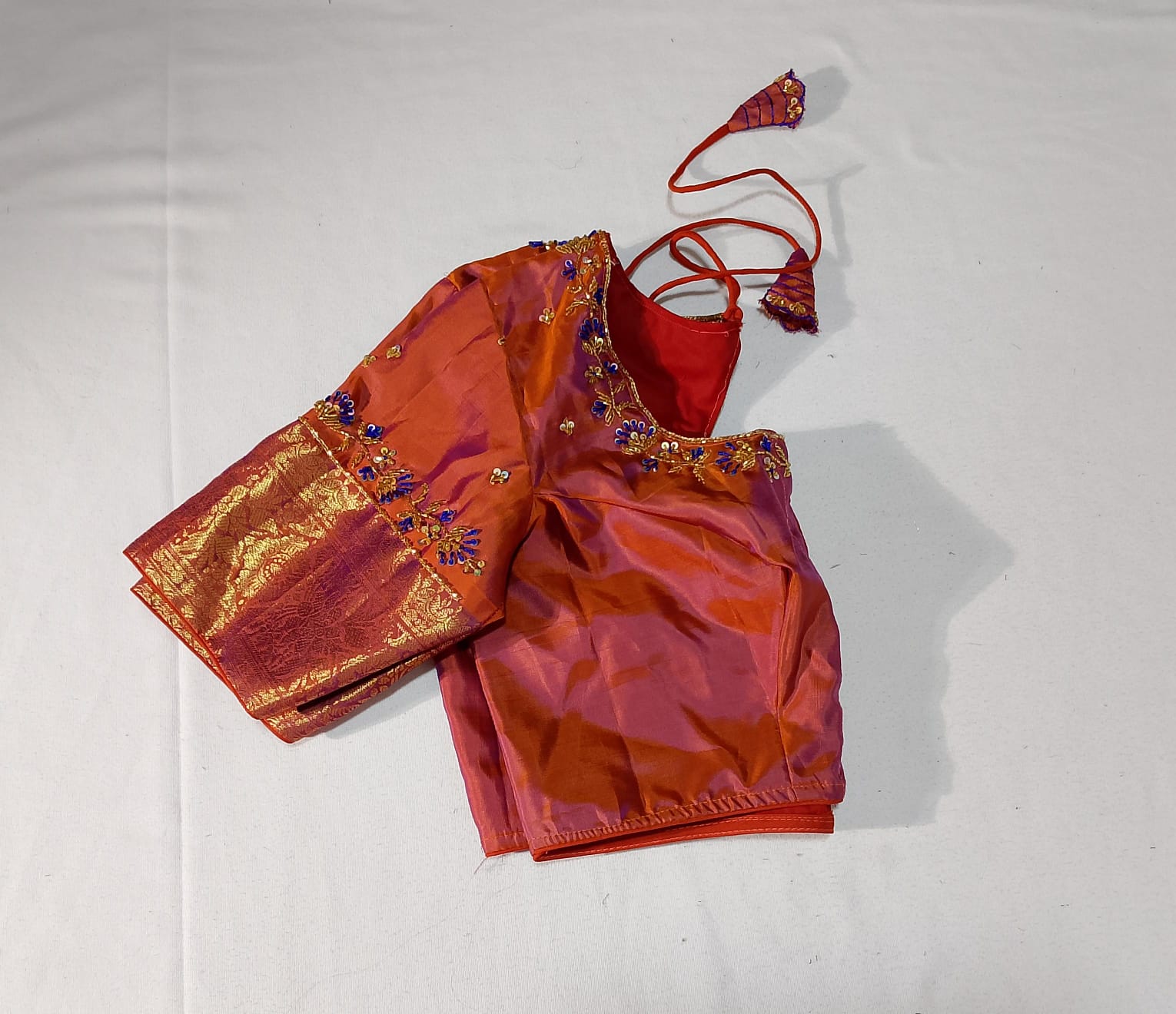 N761:Ready To Ship Beautiful Pure Kanchipattu Saree With Stitched Maggam Work Blouse N761:Ready To Ship Beautiful Pure Kanchipattu Saree With Stitched Maggam Work Blouse