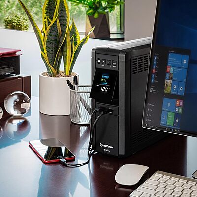 CyberPower PFC Sinewave UPS Battery Backup and Surge Protector, Mini-Tower