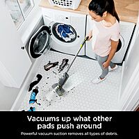 Shark VACMOP Pro Cordless Hard Floor Cleaner, Vacuum and Spray Mop, Powerful Suction, Lightweight, LED Headlights
