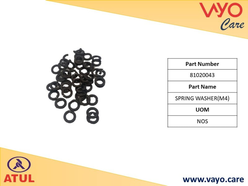 SPRING WASHER(M4) - 81020043 - GEM CARGO