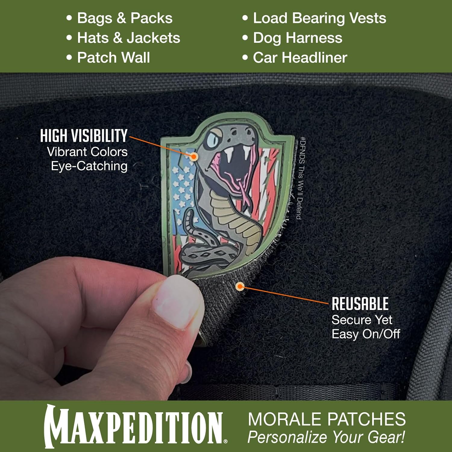 MAXPEDITION This We'll Defend 3D PVC Morale Patch