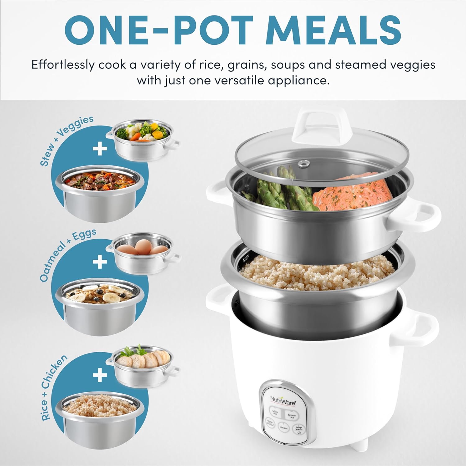 Aroma Housewares NutriWare - Arrocera digital de 14 tazas