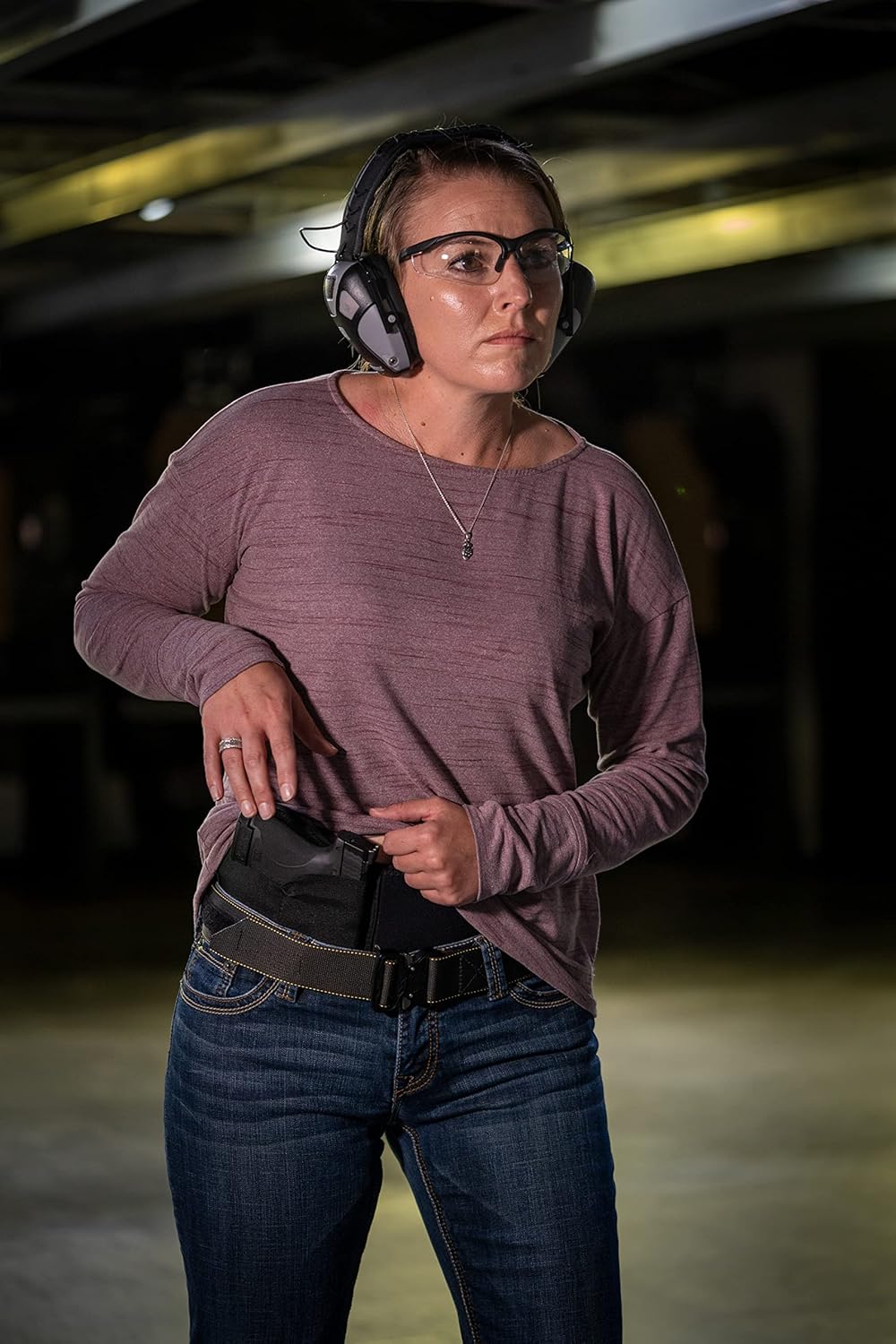 Caldwell Tac Ops Belly Band Holster with Adjustable Waistband and Elastic Pockets for Pistol