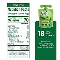 GoGo squeeZ Applesauce and Fruit Puree, Apple Apple, 3.2 oz (Pack of 18), Unsweetened Fruit Snacks for Kids, Gluten Free