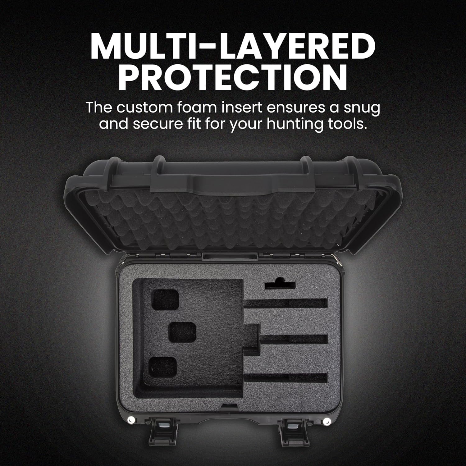 Nanuk 918 Waterproof Hard Gun Case for Revlovers with Custom 3UP Foam Insert Black