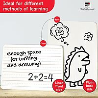 CHARLES LEONARD Dry Erase Lapboard Class Pack with Markers and Erasers