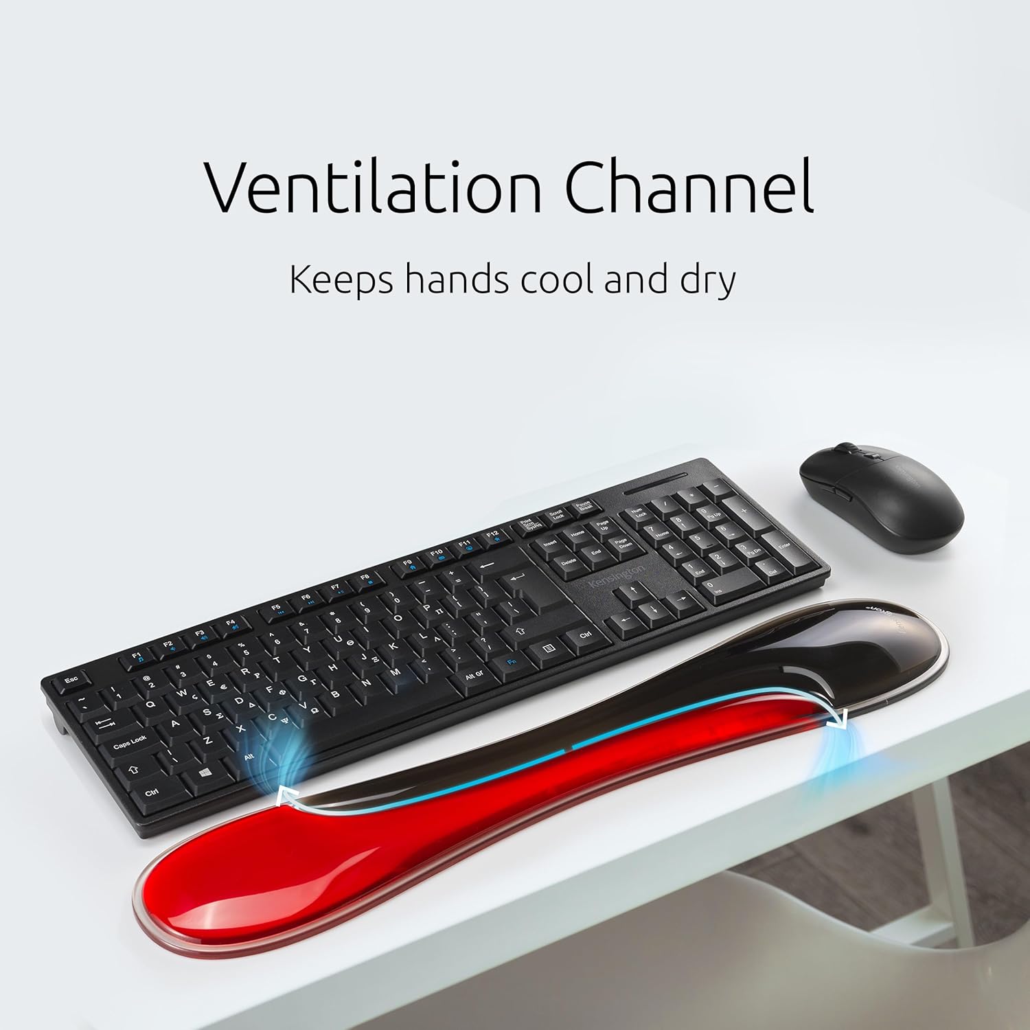 Kensington Slim Duo Gel Wrist Rest for Low-Profile Keyboards, Mice & Trackballs