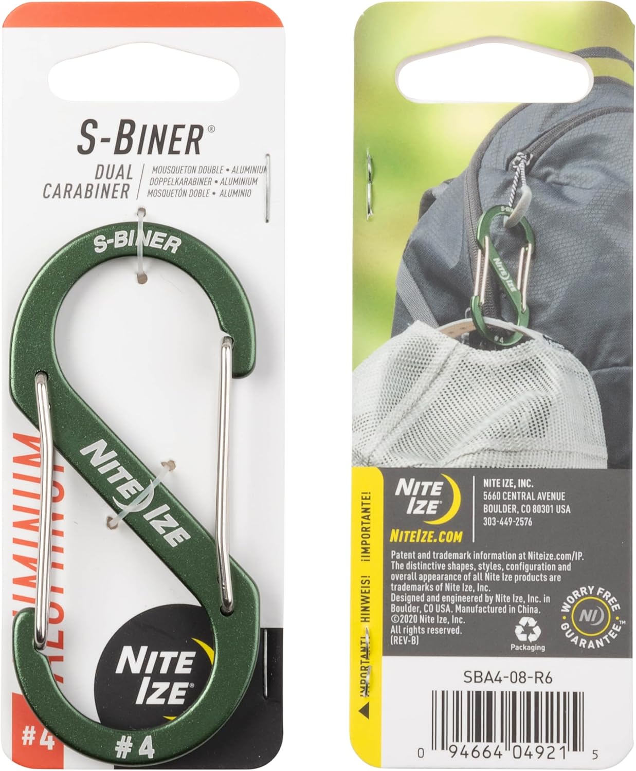 NITE IZE S-Biner Aluminum Dual Carabiner