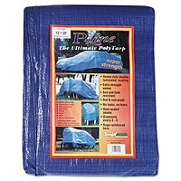Multiple Use Tarp, 20 ft Long, 12 ft Wide, Polyethylene, Blue