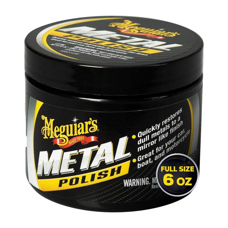 Meguiar's G211606 Metal Polish, Safe for All Uncoated Metals, Removes Stains and Swirls for a Quick and Easy Clean