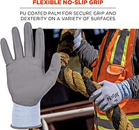 Ergodyne ProFlex 7025 Cut Resistant Work Gloves, PU Coated