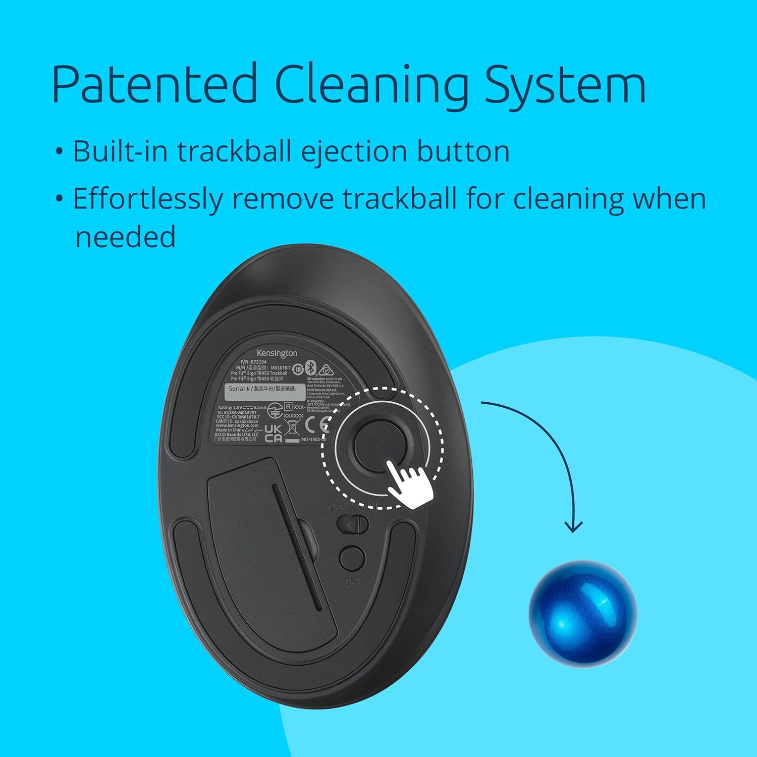 Kensington Pro Fit Ergo Trackball Mouse