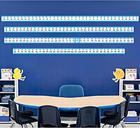 Carson Dellosa Number Line 42 pc Set, Color-Coded -20–120 Numberline With Manipulative Cutouts for Math Games, Teacher Supplies, Bulletin Board, and Wall Decor