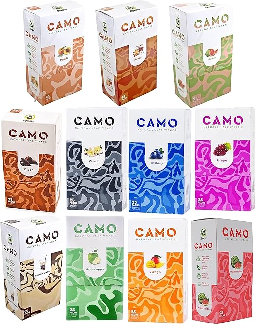CAMO NATURAL LEAF WRAPS 5PACK GREEN APPLE