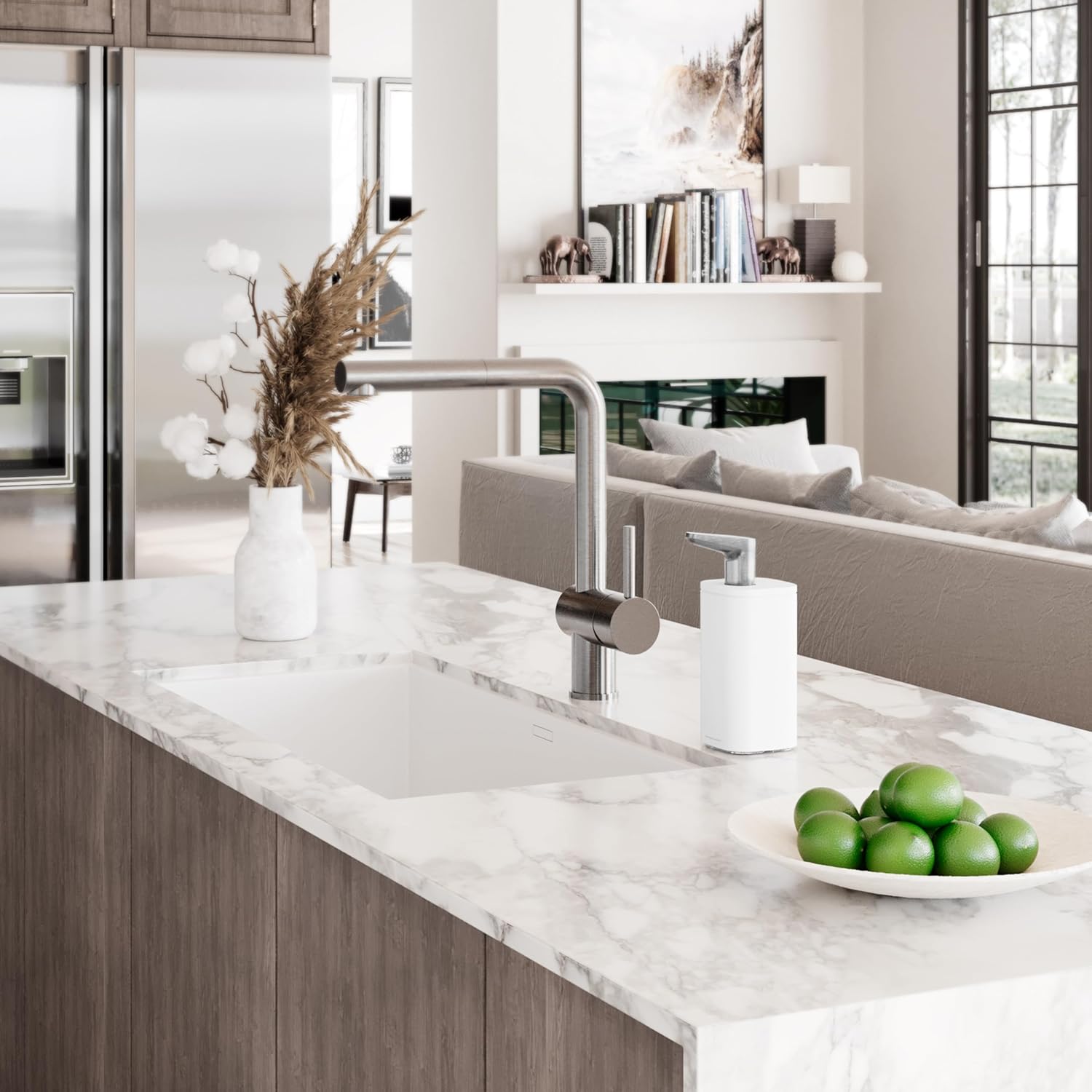 simplehuman Pulse Pump Countertop Liquid Soap Dispenser, Drip-Free Stainless Steel