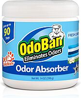 OdoBan Solid Odor Absorber Air Freshener, Fresh Linen Scent, 14 Oz