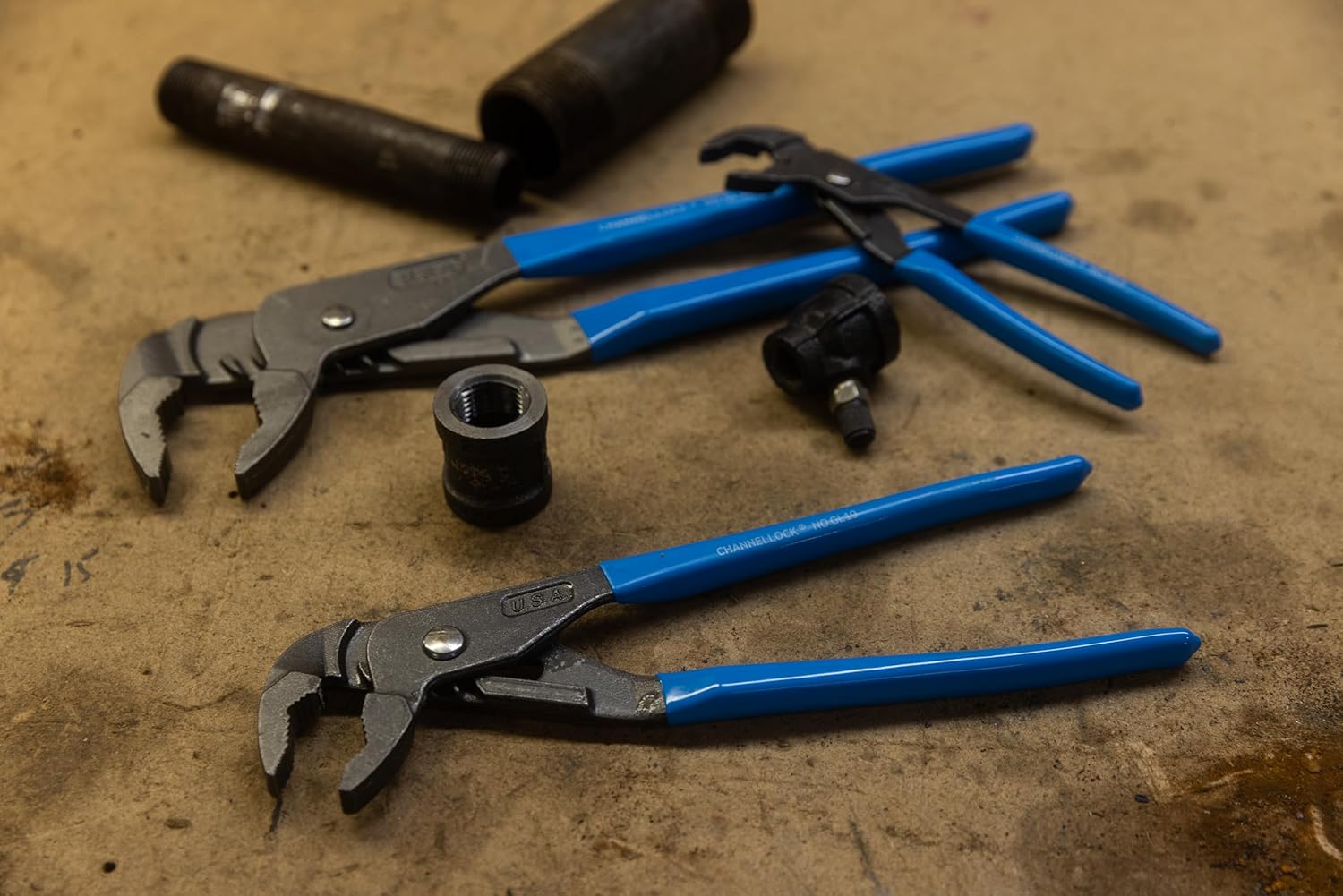 CHANNELLOCK GLS-3 3-Piece GRIPLOCK Tongue & Groove Pliers Set, 6.5", 9.5", 12.5" Water Pump Pliers