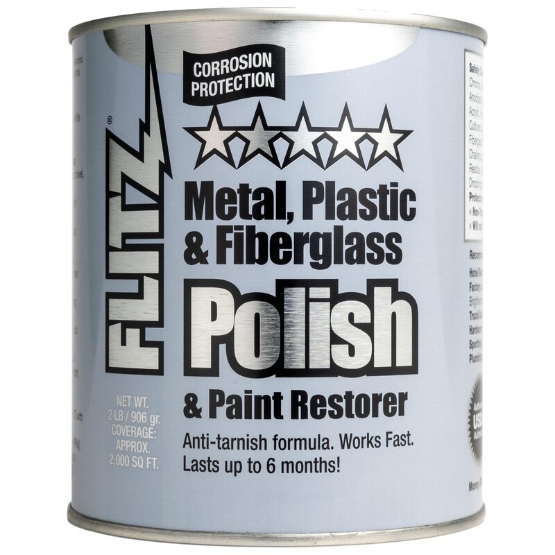 Flitz Multi-Purpose Metal Polish Paste - 2lb Can of USA-Made Metal Scratch Remover - Works on Stainless Steel, Chrome