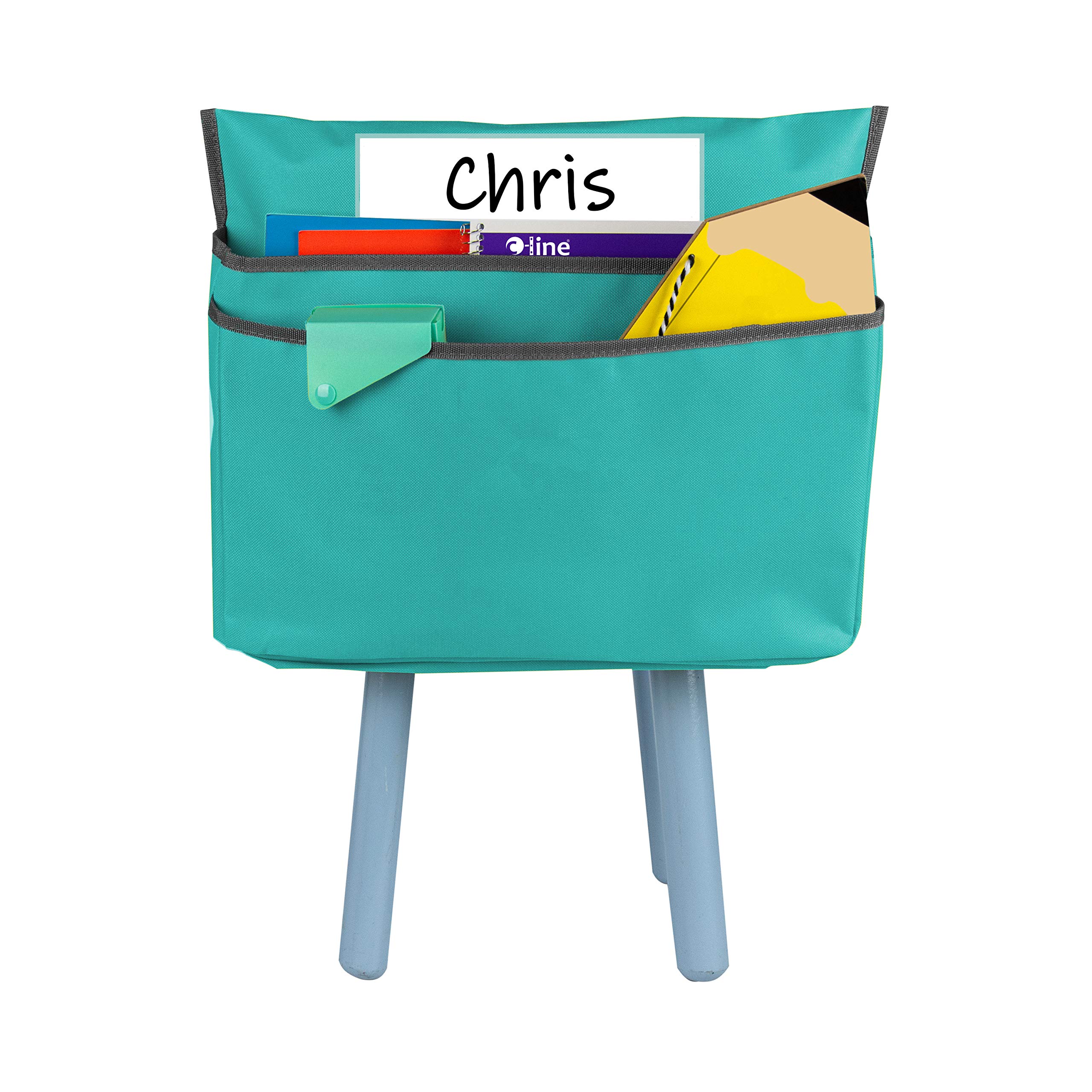C-LINE Chair Cubbie Over-Chair Organizer (Canvas, Vinyl Pocket)