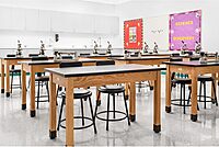 National Public Seating 6400 Vinyl Task Stool, With Backrest, 37in-39inH, Black