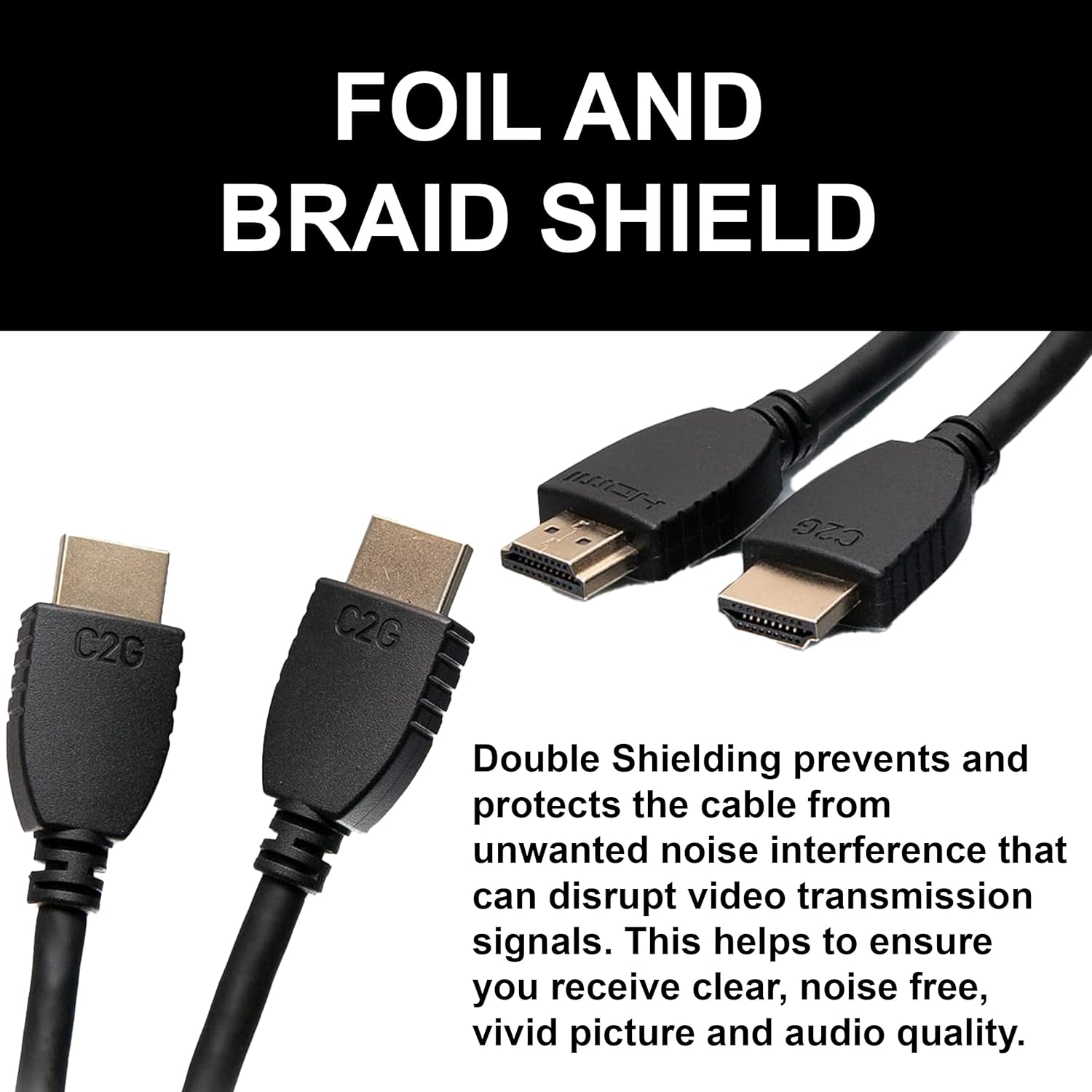C2G High Speed HDMI Cable with Ethernet, 4K 60Hz
