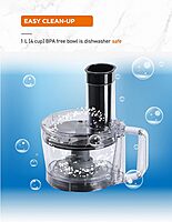 Commercial Chef 4-Cup 2-Speed Food Processor, Black