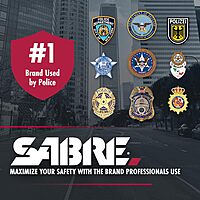 SABRE RED Compact Pepper Spray, Max Police Strength OC Spray with UV Dye, Compact Belt Clip For Easy Carry & Fast Access