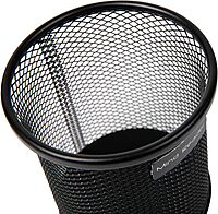 Mind Reader Pen and Accessories Holder, Desktop Organizer, Office, Metal Mesh, 3.5" L x 3.5" W x 3.75" H, Set of 3, Black